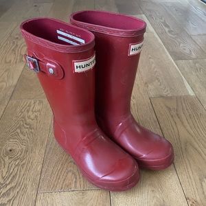Girls Hunter Rain Boots - Red, US 13G